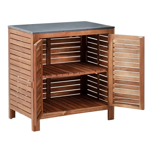 Meuble de cuisine d'extérieur BRUCOLI Acacia 80 cm 50 cm Marron