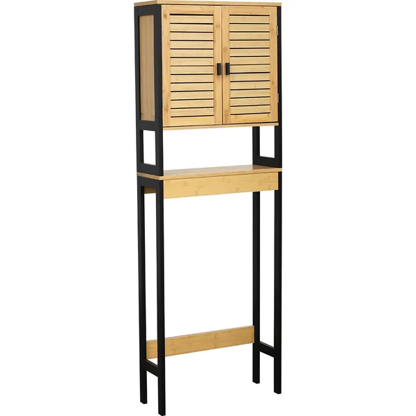 MEUBLE DESSUS WC 2 PORTES 1 TABLETTE 1 ETAGERE