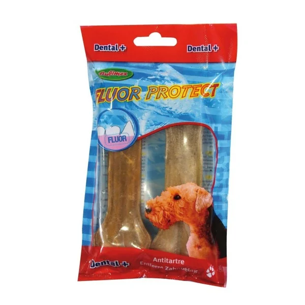 Os à mâcher pour chien moyen au fluor 13 cm (x2) BUBIMEX