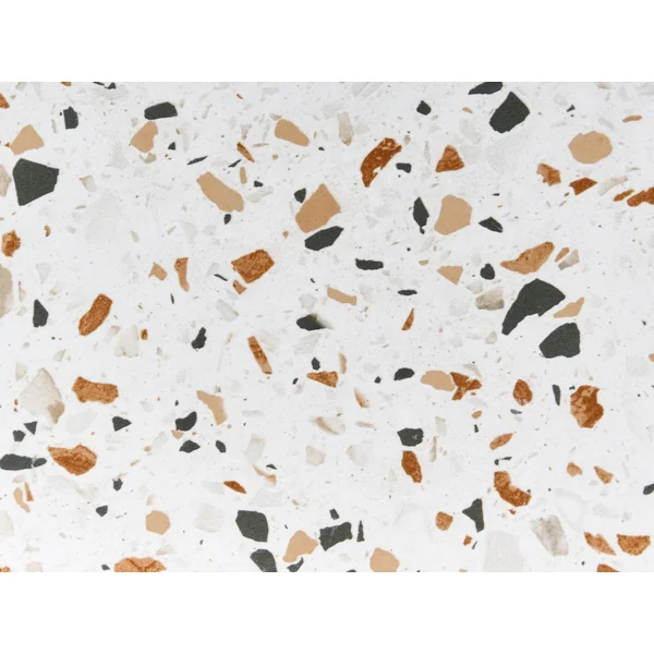 Outdoor Bistrotisch ARTENA 60 cm 60 cm Terrazzo Optik Metall Schwarz