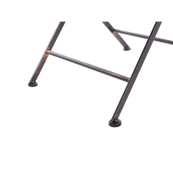 Outdoor Bistrotisch BORMIO 70 cm 70 cm Metall Schwarz