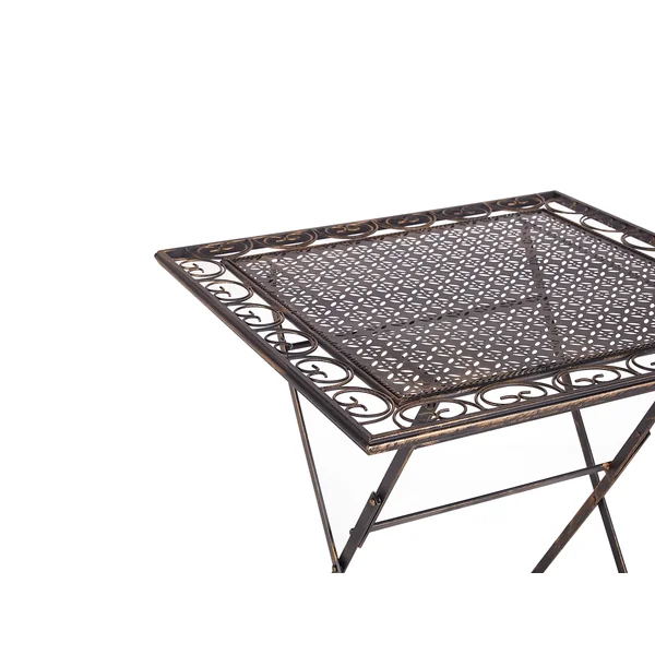 Outdoor Bistrotisch BORMIO 70 cm 70 cm Metall Schwarz
