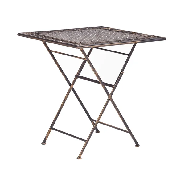 Outdoor Bistrotisch BORMIO 70 cm 70 cm Metall Schwarz