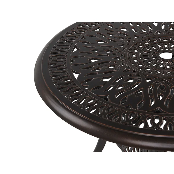 Outdoor Dining Table for 4 ANCONA 90 cm 90 cm Metal Dark Brown