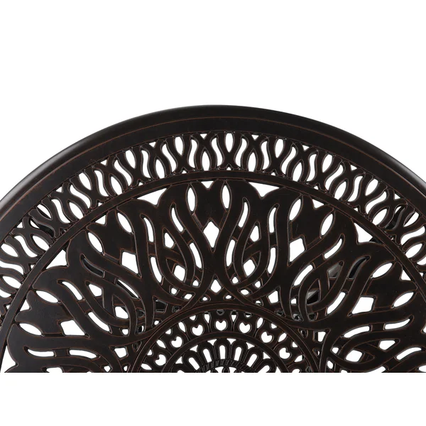 Outdoor Dining Table for 4 ANCONA 90 cm 90 cm Metal Dark Brown