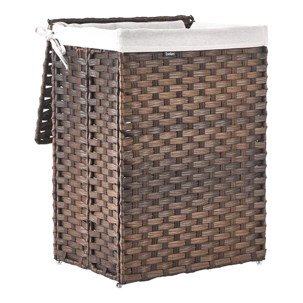Panier à linge Avec couvercle MUCUBAJI Tissu Marron foncé 83 L