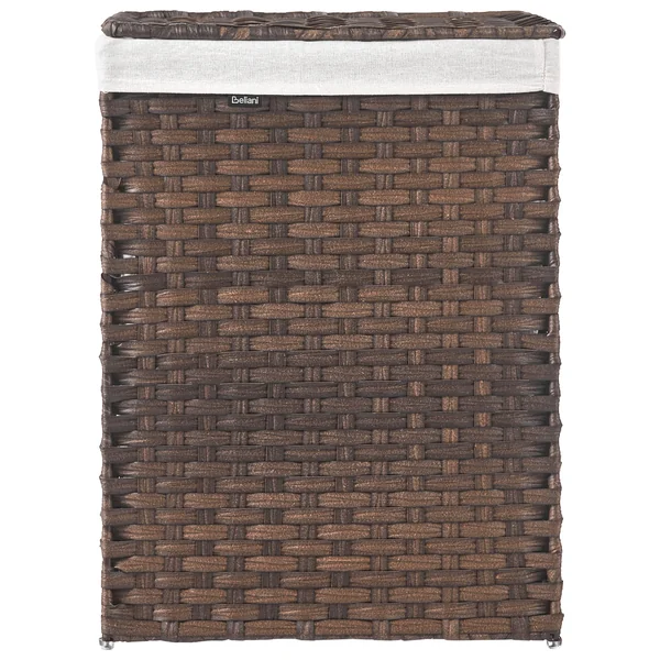Panier à linge Avec couvercle MUCUBAJI Tissu Marron foncé 83 L