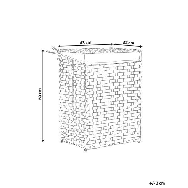 Panier à linge Avec couvercle MUCUBAJI Tissu Marron foncé 83 L
