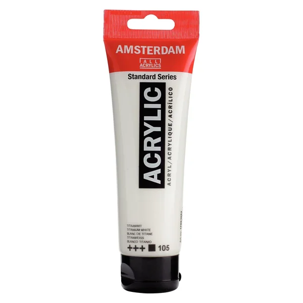 Peinture Acrylique Tube 120 ml Blanc de Titane 105