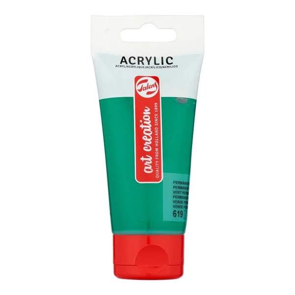 Peinture Acrylique Tube 75 ml Vert Permanent Foncé 619