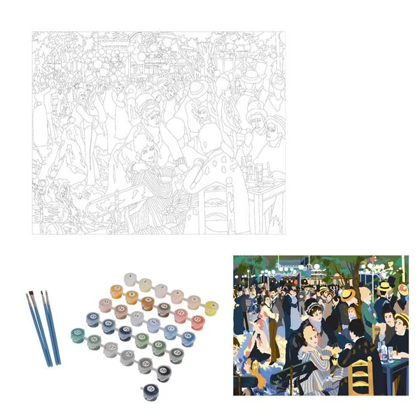 PEINTURE PAR NUMEROS LE BAL DU MOULIN DE LA GALETTE RENOIR