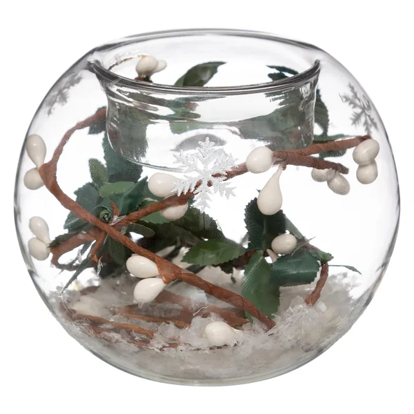 PHOTOPHORE VERRE BOULE DECOREE POUR BOUGIE CHAUFFE PLAT