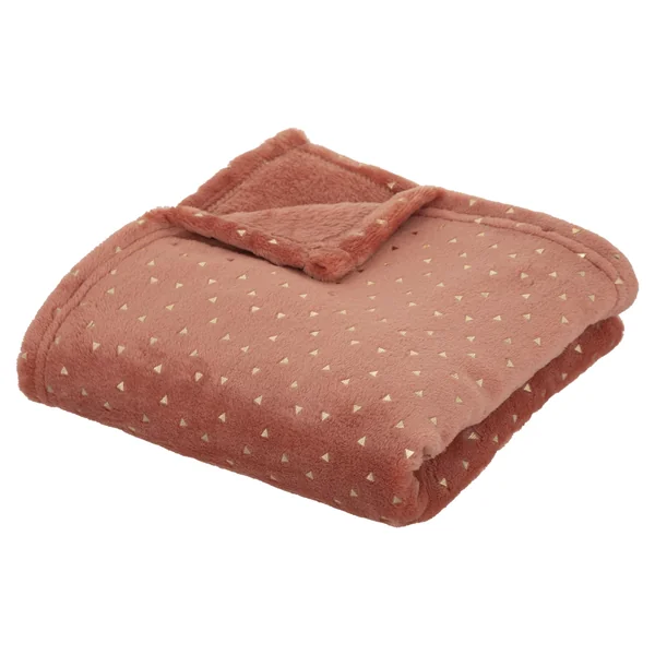 PLAID FLANELLE OYA TERRACOTTA 75X100CM
