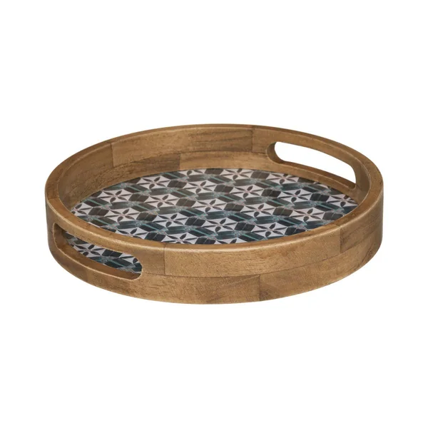 PLATEAU BOIS ALICANTE MULTICOLORE D.24.5X4CM