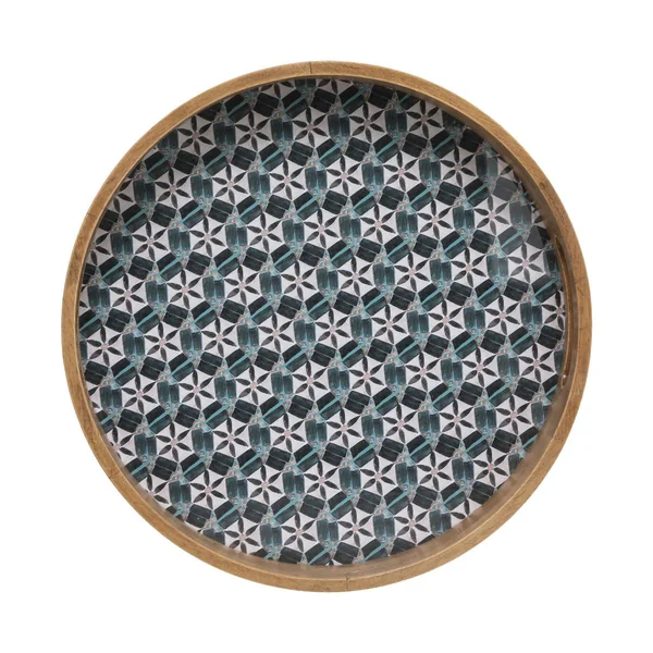 PLATEAU BOIS ALICANTE MULTICOLORE D.24.5X4CM