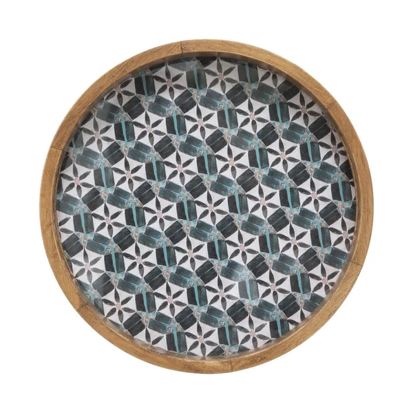 PLATEAU BOIS ALICANTE MULTICOLORE D.24.5X4CM