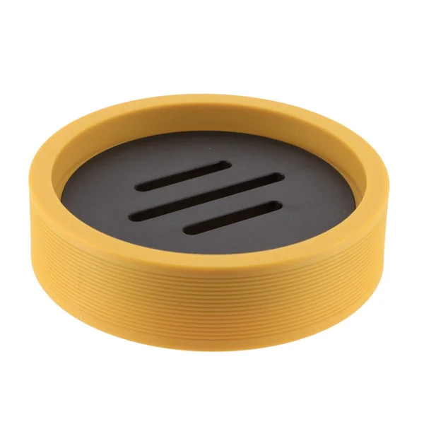 PORTE SAVON BICOLORE OCRE NOIR