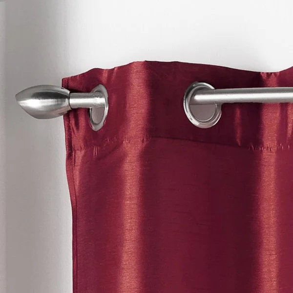 RIDEAU A OEILLETS 140X240CM SHANTUNG UNI SHANA BORDEAUX