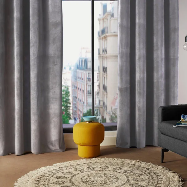 RIDEAU LILOU GRIS FONCE 140X260CM