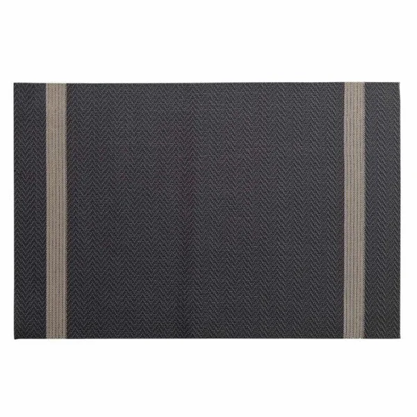 SET DE TABLE 30X45CM PVC ET FILS METALLISES GOLDIRA NOIR OR