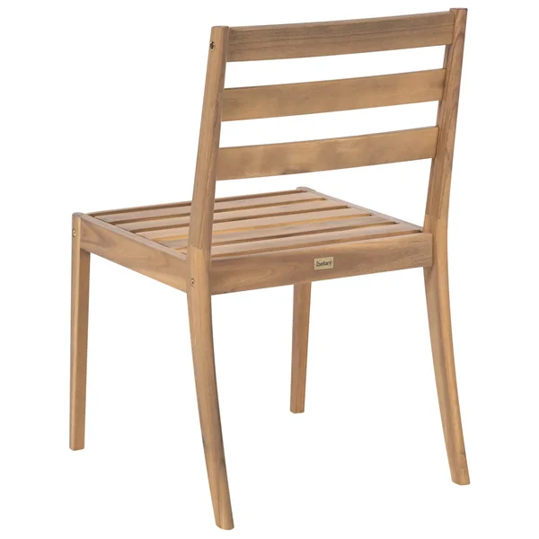 Set of 2 Garden Chairs CHIOGGIA Certified Acacia Wood Light Brown