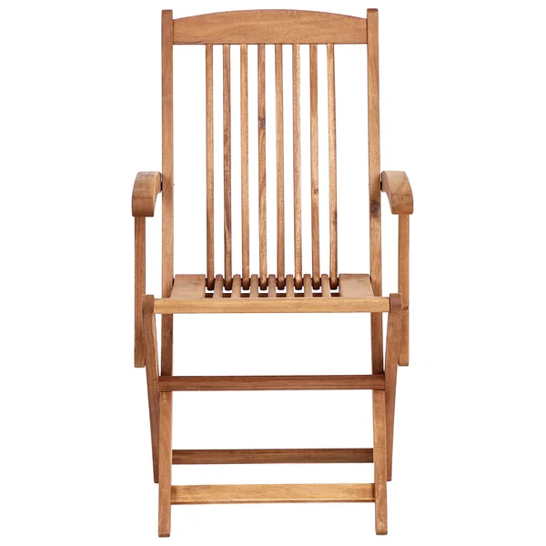 Set of 2 Garden Chairs MAUI II Acacia Wood Light Brown