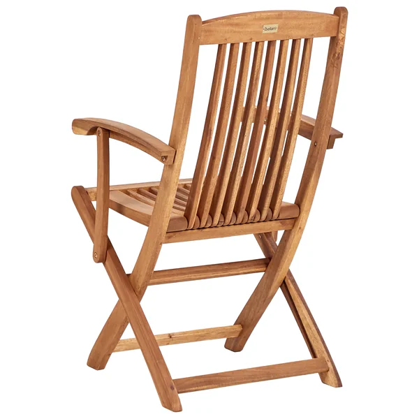 Set of 2 Garden Chairs MAUI II Acacia Wood Light Brown