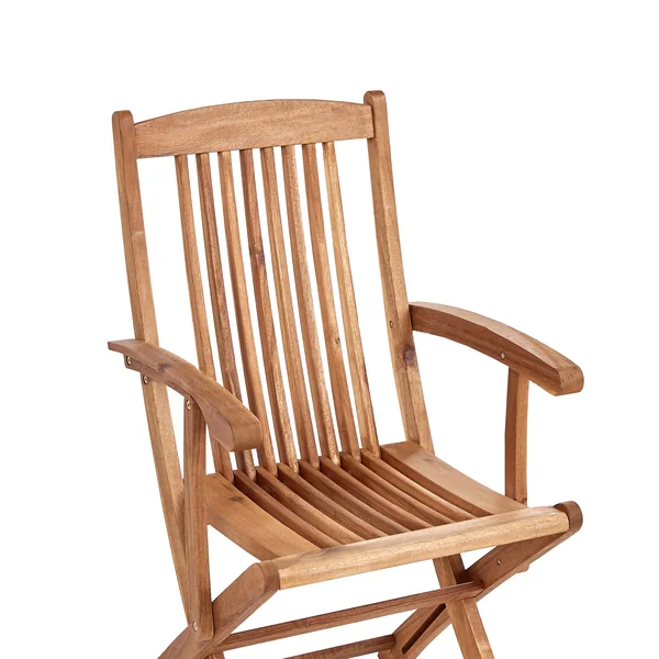 Set of 2 Garden Chairs MAUI II Acacia Wood Light Brown