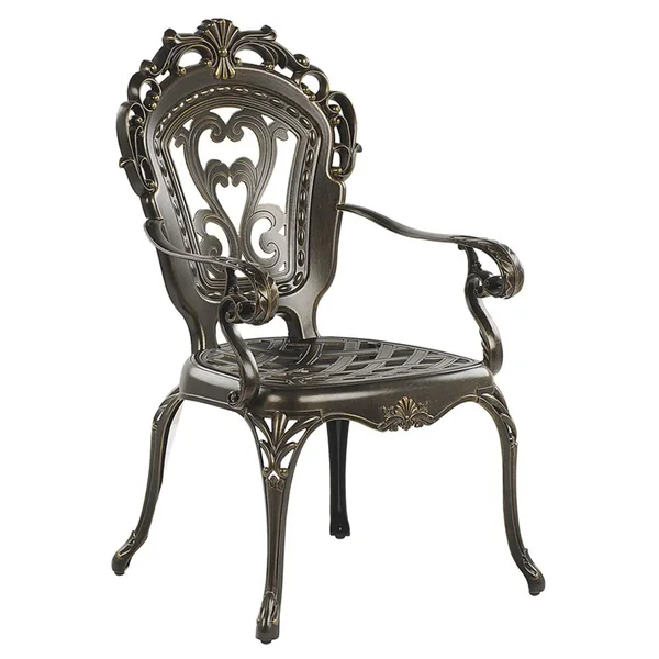 Set of 2 Garden Chairs with Cushions SAPRI Metal Dark Brown
