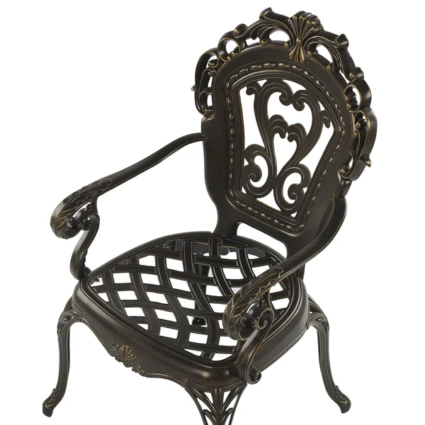 Set of 2 Garden Chairs with Cushions SAPRI Metal Dark Brown