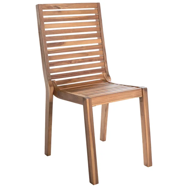 Set of 4 Garden Chairs OMBRIANO Certified Acacia Wood Light Brown