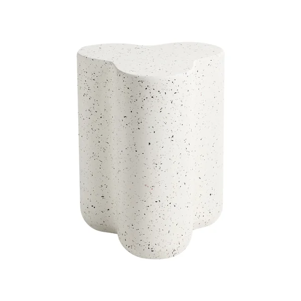 Side Table TELLARO 32 cm 37 cm Terrazzo Effect White Terrazzo