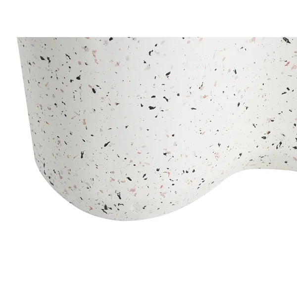 Side Table TELLARO 32 cm 37 cm Terrazzo Effect White Terrazzo