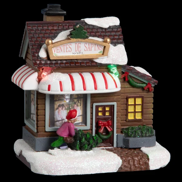SUJET LUMINEUX BOUTIQUE DE NOEL 2 A 3 LEDS