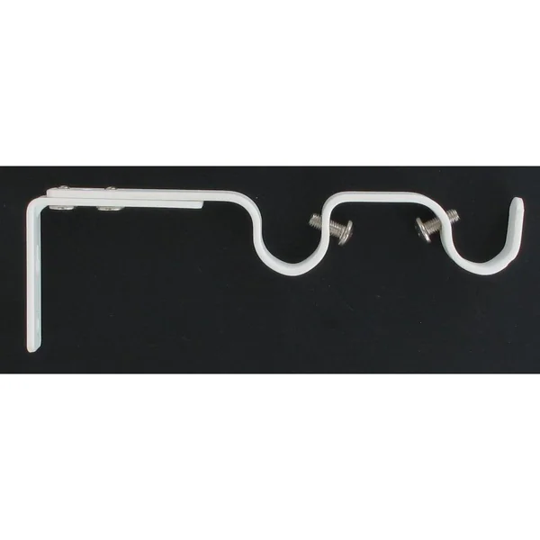 SUPPORT DOUBLE GOUTTIERE EXT D20 165 190 MM X2 NOIR MAT