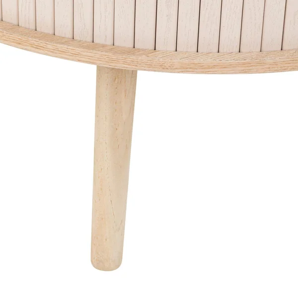 TABLE BASSE 2 PORTES NYSOS BEIGE D.60X60X40.7CM