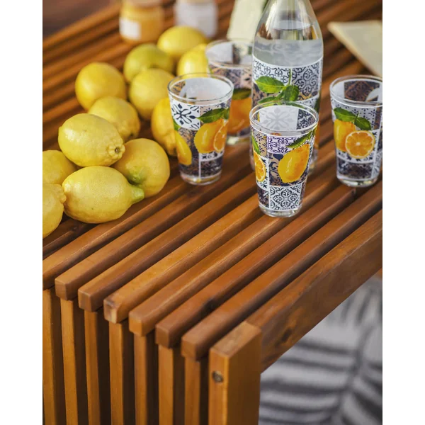 Table basse de jardin BELLANO 150 cm 35 cm Acacia Marron