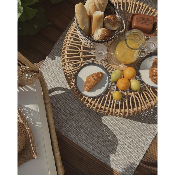 Table basse de jardin RANDAZZO 85 cm 85 cm Rotin Marron clair