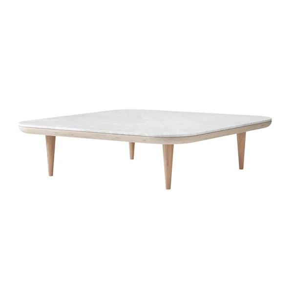 Table basse FLY SC11 Marbre Carrara blanc/ chêne huilé blanc AND TRADITION