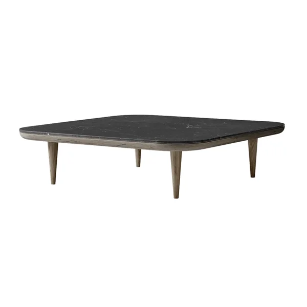 Table basse FLY SC11 Marbre Marquina noir/ chêne fumé AND TRADITION