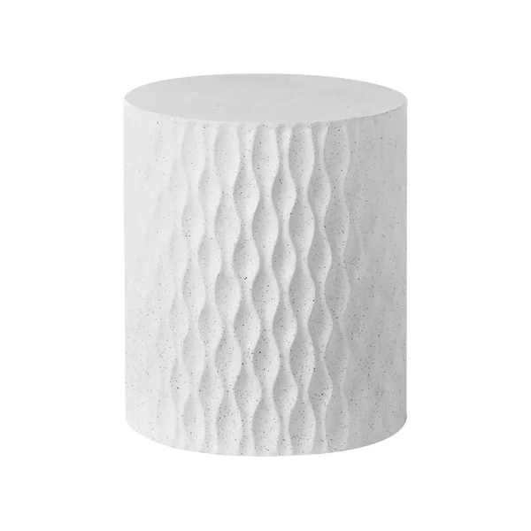 Table d'appoint ANTELAO 37 cm 37 cm Effet terrasse Terrazzo blanc