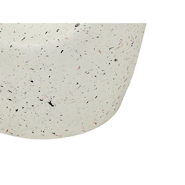 Table d'appoint EDOLO 37 cm 37 cm Effet terrasse Terrazzo blanc