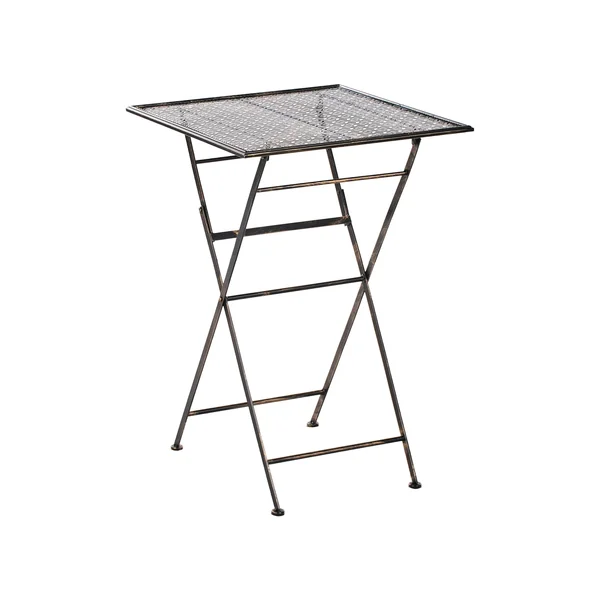 Table de bar de jardin BORMIO 60 cm 60 cm Métal Noir
