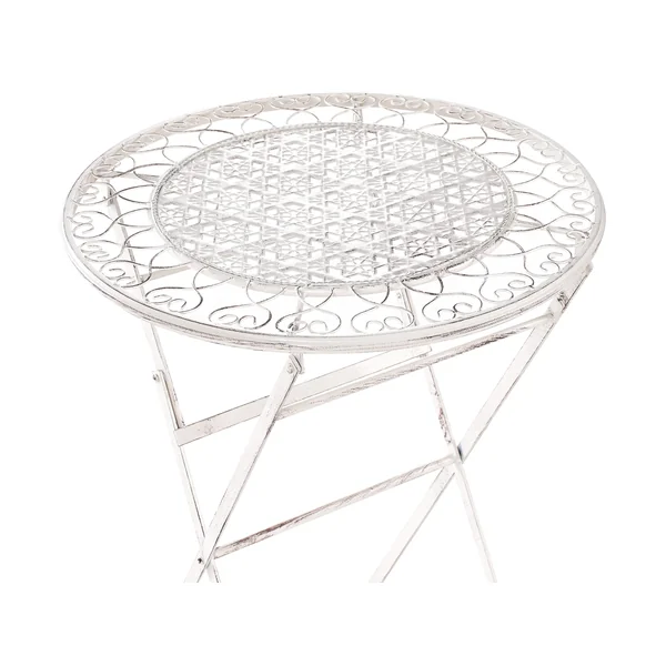 Table de bar de jardin TRIESTE 60 cm 60 cm Métal Beige clair