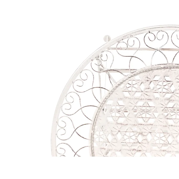 Table de bar de jardin TRIESTE 60 cm 60 cm Métal Beige clair