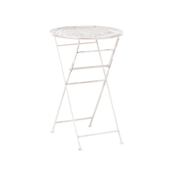 Table de bar de jardin TRIESTE 60 cm 60 cm Métal Beige clair