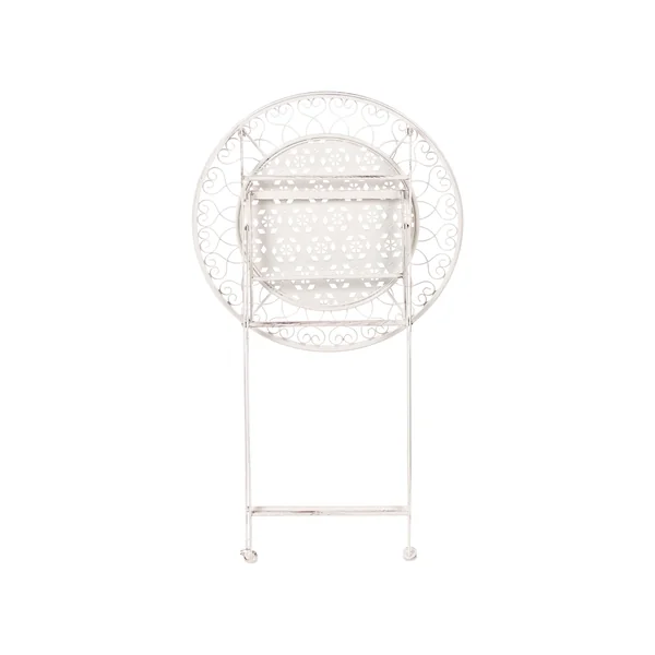 Table de bar de jardin TRIESTE 60 cm 60 cm Métal Beige clair