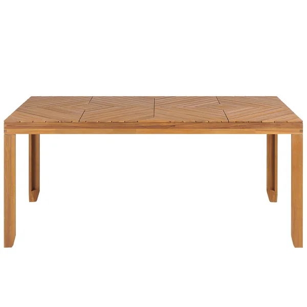 Table de salle à manger de jardin BARATTI 180 cm 90 cm Acacia Marron