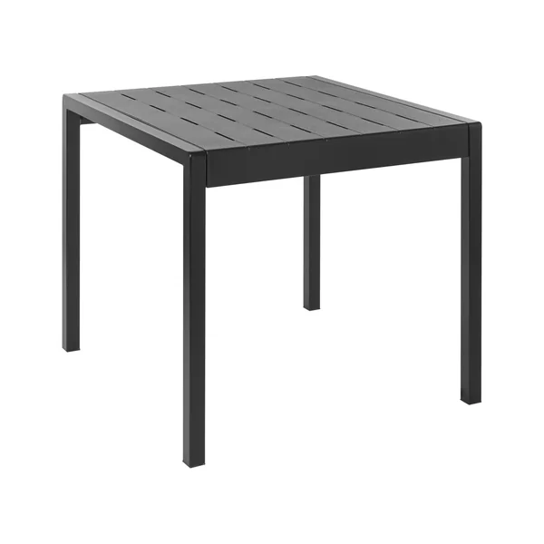 Table de salle à manger de jardin BARTICA 81 cm 84 cm Noir