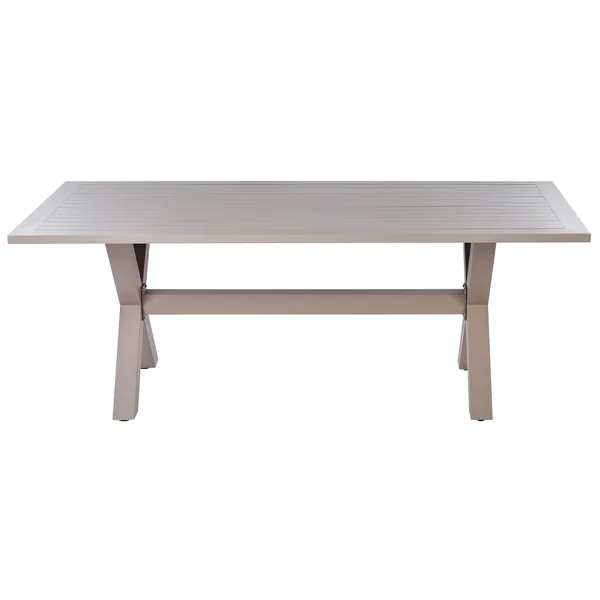 Table de salle à manger de jardin CASCAIS 200 cm 105 cm Métal Taupe